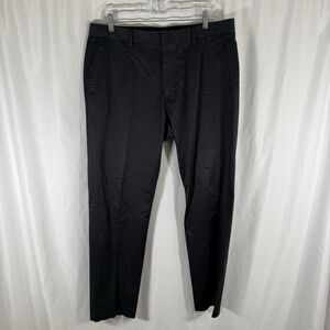 Bonobos Tuesday Pants Men's 34x30 Solid Black Satin Flat Front Pockets